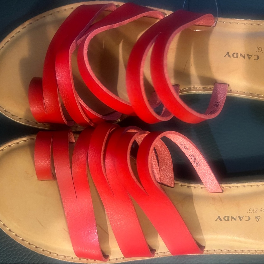 Red rock candy slide on brand new size 8